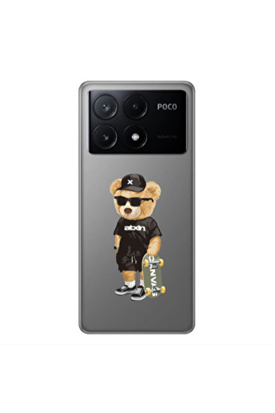 Other Xiaomi Poco X6Pro 5G Bear with glasses Transparent Silicone TPU Θήκη