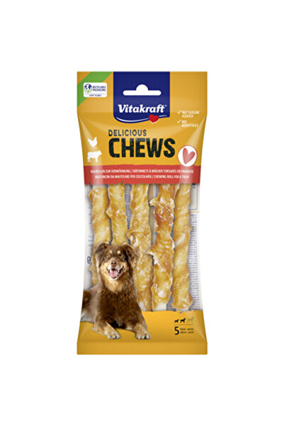 Generic Brand Biscuiti pentru caini, CHEWS, cu carne de pui, 90g, set 5 bucati