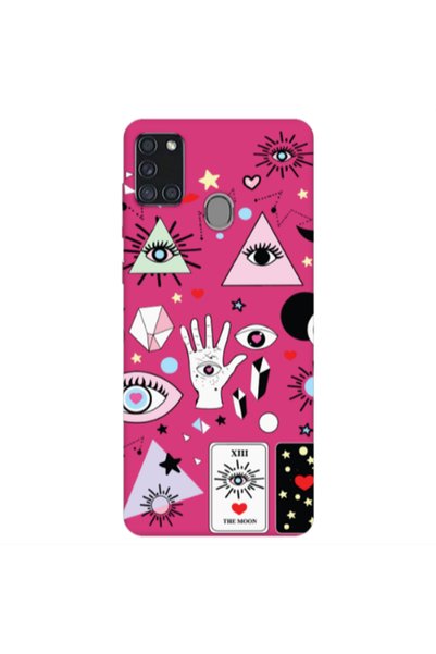 Other Samsung A21S Pyramid eyes Fuchsia Colored Silicone TPU Θήκη