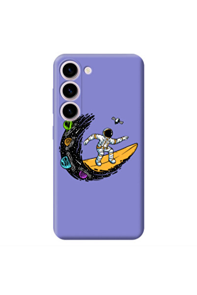 Other Samsung S23 Plus Surf in space Purple Colored Silicone TPU Θήκη
