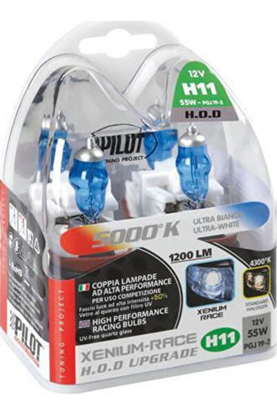 Lampa Λάμπες Αυτοκινήτου Xenium Race H11 Αλογόνου 5000K Ψυχρό Λευκό 12V 55W 2...