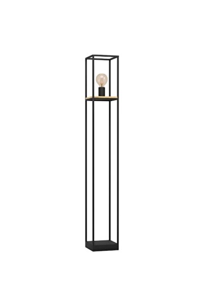 Cojom Lampadar Linea 1N, metal negru, 1XE27