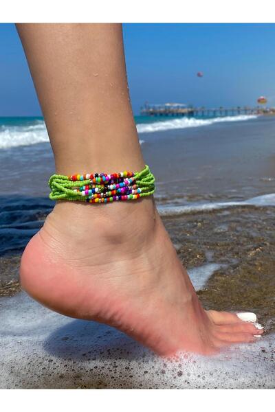 Beykan handmade Bahama Set of 8 Anklet Bracelets