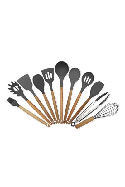 Generic 12-Piece Heat Resistant Silicone Kitchen Utensil Set with Wooden Hand...