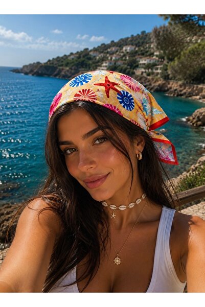 Bandana Patterned Women's Scarf (50X50)