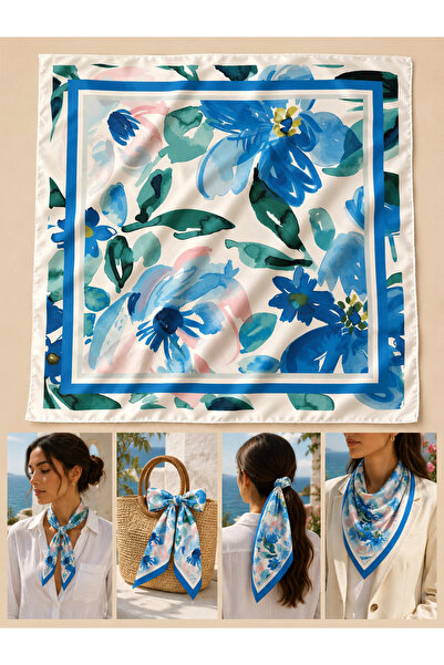Bandana Patterned Women's Scarf (50X50)