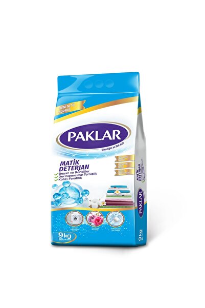 PAKLAR Matik Toz Deterjan Renkliler ve Beyazlar Için Derinlemesine Temizlik 9 Kg