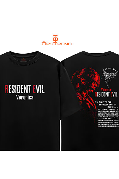Resident Evil Veronica Baskılı Oversize Tshirt