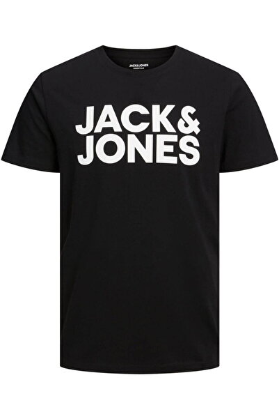 Jack & Jones Tricou cu logo JACK & JONES Corp - 12151955-Negru WL