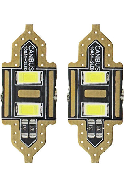 AMIO Λάμπες Αυτοκινήτου 36mm 2xSMD 5730 Canbus LED 5600K Ψυχρό Λευκό 12V 2 τε...