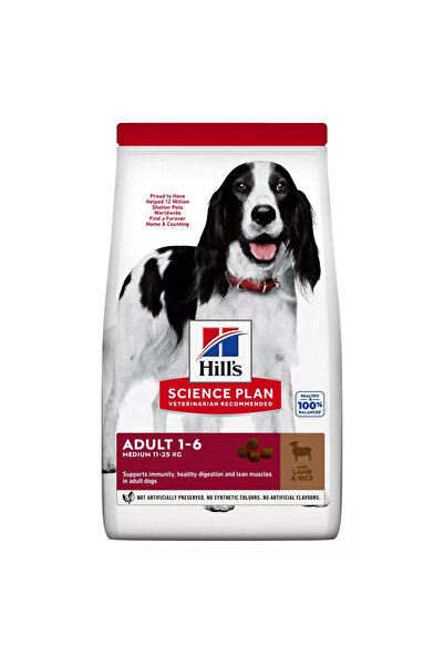 Hill's Hrană uscată pentru câini adulți de talie medie, cu miel și orez 2.5 kg
