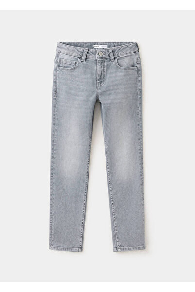 MANGO Kids Pamuklu slim fit jean pantolon