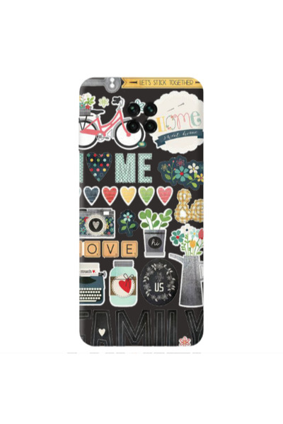 Other Xiaomi Redmi Note 9 Pro Family love home Black Colored Silicone TPU Θήκη