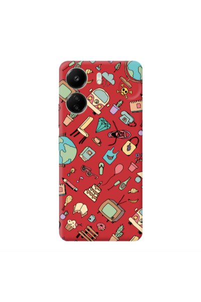 Other Xiaomi Redmi 13C Best buds Red Colored Silicone TPU Θήκη