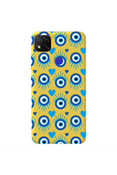 Other Xiaomi Redmi 9c Heart Eye Yellow Colored Silicone TPU Θήκη