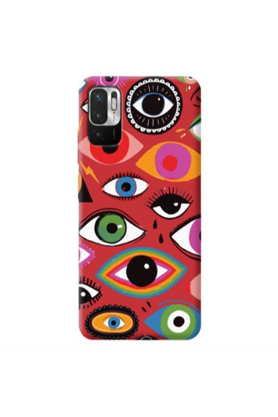 Other Xiaomi Redmi Note 10 Pro 5G Colorful eyes Red Colored Silicone TPU Θήκη