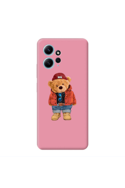 Other Xiaomi Redmi Note 12 4G Bear in a hat Pink Colored Silicone TPU Θήκη