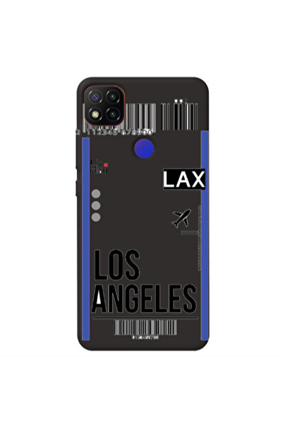 Other Xiaomi Redmi 9c Los angeles Black Colored Silicone TPU Θήκη
