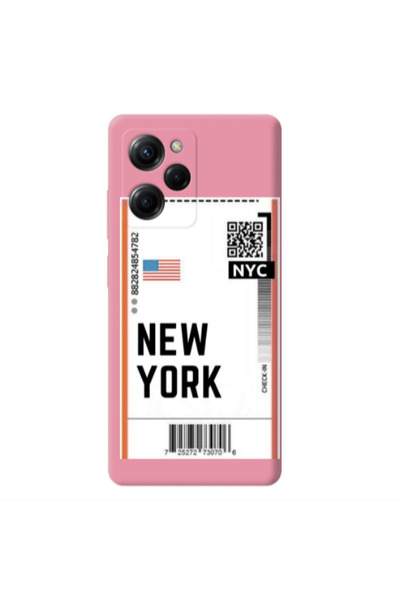 Other Xiaomi Poco X5 Pro New York NYC Pink Colored Silicone TPU Θήκη