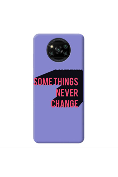 Other Xiaomi Poco X3 /X3 Pro Somethings Never Change Purple Colored Silicone ...