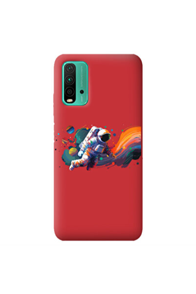 Other Xiaomi Poco M3 Rainbow Space Red Colored Silicone TPU Θήκη