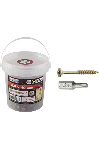 OEM Șuruburi pentru lemn cu cap înecat Torx Connex 4x40 mm oțel zincat galben...