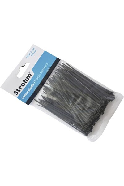 OEM Colier plastic/șoricei prindere Strohm 2,5x100 mm, pachet 100 bucăți, negru