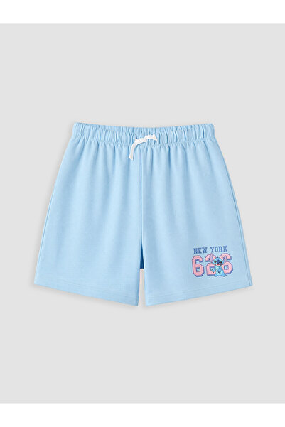 LC Waikiki Özmarka New Season Stitch Printed Girls' Shorts