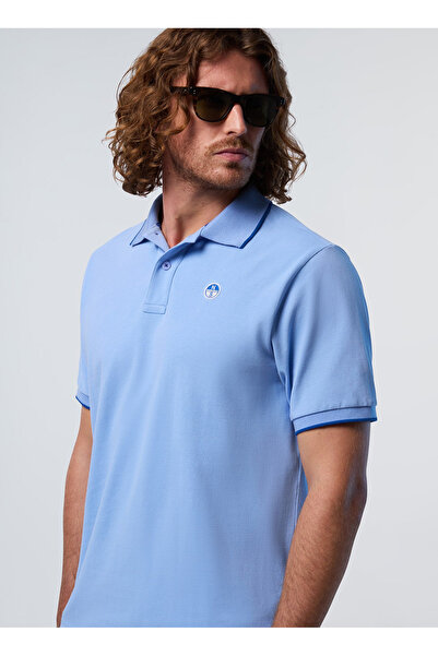 North Sails Mavi Erkek Regular Fit Logo Baskılı T-Shirt