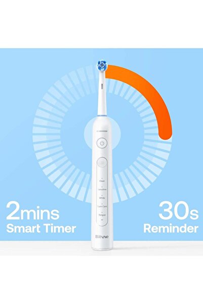 Bitvae R2 Rotating Electric Toothbrush for Adults with 8 Brush Heads, Travel Case, 5 Modes Rechargeable