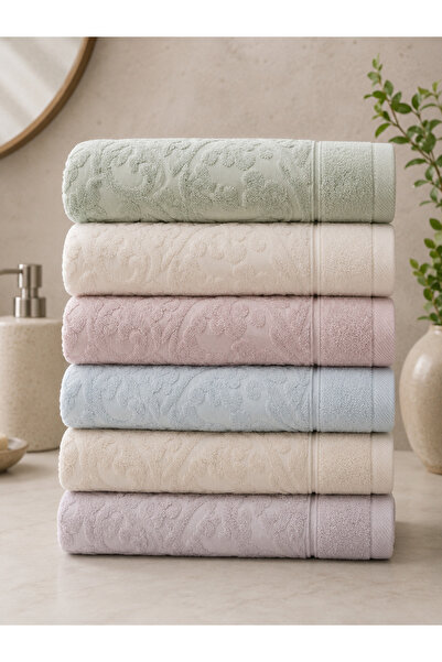 AKN EVRA | 6'lı Microcotton El Havlusu Seti 50x90 cm