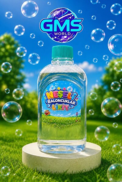 GMS WORLD 2 ADET / 500 ML NEŞELİ BALONCUKLAR SIVI LİKİT / KÖPÜK ÜFLEME LİKİT