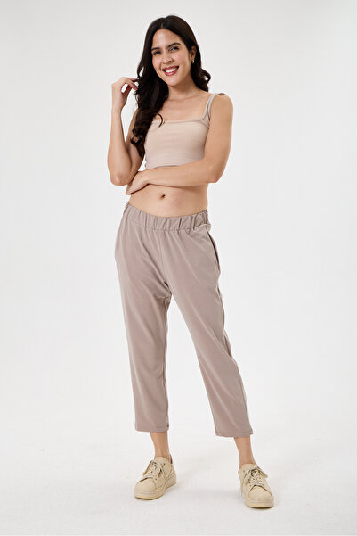 della moor Women's Elastic Waist Carrot/Shalwar Style Lycra Pants
