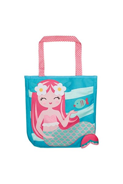 OEM Geantă turcoaz cu sirenă 3D, 37x4x37 cm – accesoriu spectaculos pentru plajă