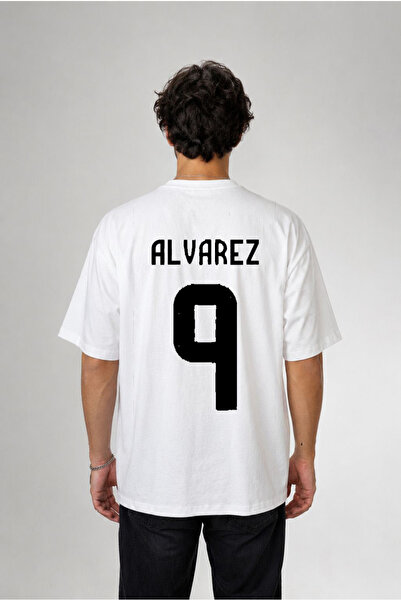 cesita Argentina World Cup Ulián Álvarez Printed Cotton White T-Shirt T-Shirt