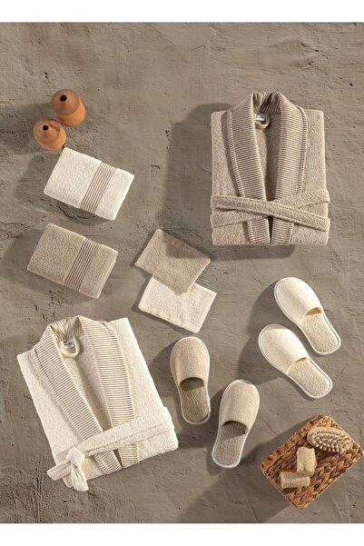 BIET ALMAFROSHAT Turkish and Cotton Bathrobe Set Very Stylish