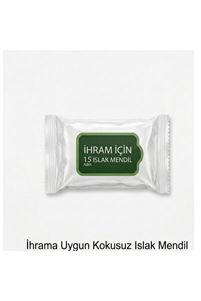 Hac&UmreSetim Hac ve Umre İçin İhrama Uygun Kokusuz Hassas Islak Mendil (15’l...