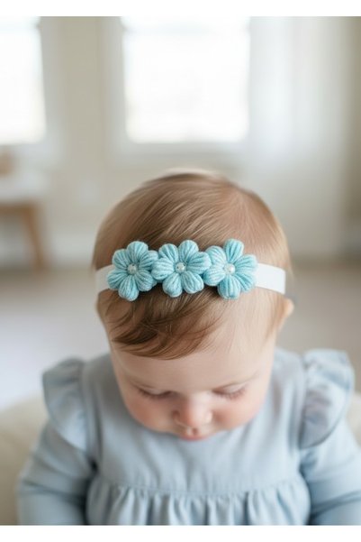 egomi kalpten gelen elle üretilen Daisy Baby Bandana