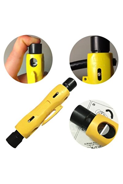 technozi Kablo Soyucu Sıyırıcı Koaksiyel Rg11 - Rg6 - Rg56 Universal Kalem Ti...
