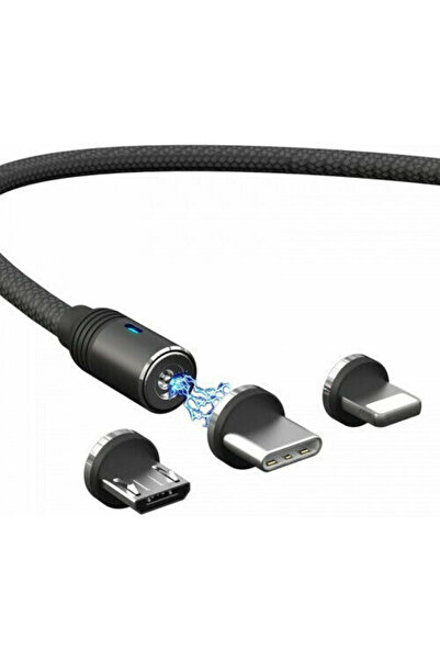 MOXOM Μαγνητικό καλώδιο USB σε Lightning / Type-C / micro USB 1μ 3Α (MX-CB83)