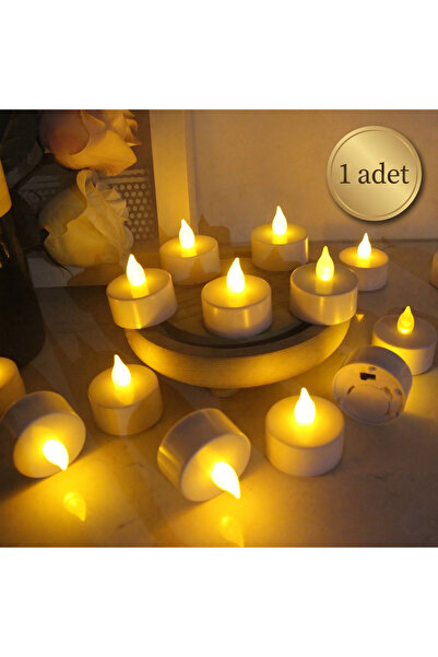 RubaTrend Gün Işığı Led Mum 1 Adet Tealight Mum Pilli, Özel Gün, Led Işıklı D...