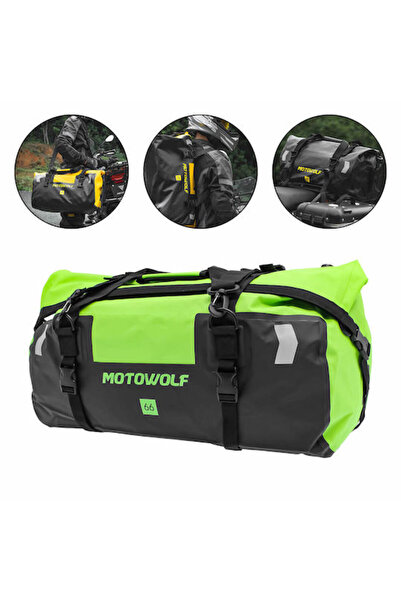 MOTOWOLF MDL0717 Τσάντα Ουράς Μοτοσικλέτας Αδιάβροχη 66 λίτρα Μαύρο Πράσινο Κ...