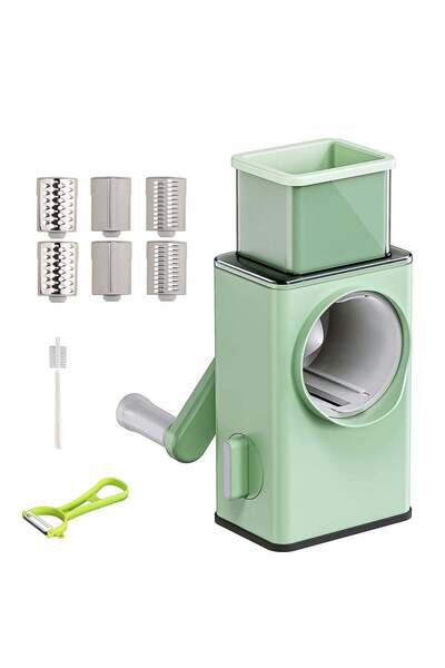 ELTRAZONE Rotary Vegetable Cutter + Cheese Grater - Vegetable Shredder Round ...
