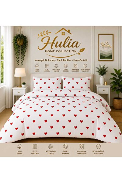 hulia home Ranforce Elastic Sheet Bedding Set Double Size Cotton Soft Texture...