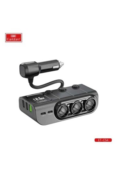 Earldom Multi-Socket Car Power Adapter with 3 Cigarette Lighter Ports, Dual T...