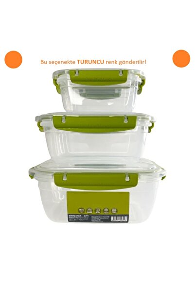 Zufigo 3-Piece Square Leak-Proof Locking Storage Container |   U for Refriger...