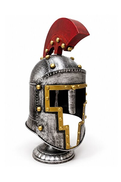 ehobim Metal Şovalye Roma Askeri Miğferi Kask Masa Standlı 48cm