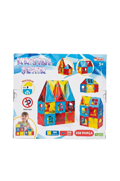 DEDE 158 Pieces Crystal Transparent Educational Building Blocks - Click Syste...