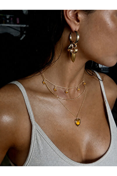 pop up store Cat's Eye Model Triple Plated Necklace
