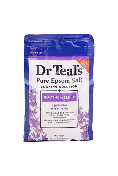 Dr. Teal's Inc محلول الاستحمام من دكتور تيل بالملح الإبسومي واللافندر للراحة ...